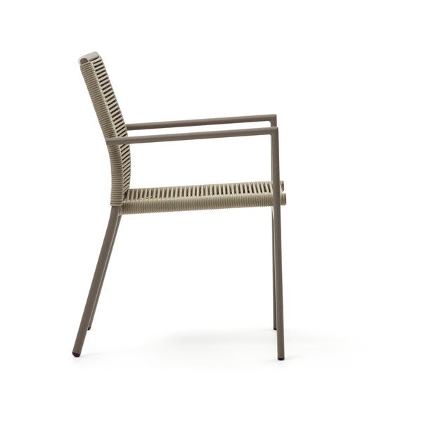 Metalinė sodo kėdė smėlio spalvos Culip – Kave Home-image-3