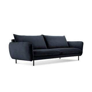 Tamsiai mėlyna aksominė sofa Cosmopolitan Design Vienna, 200 cm