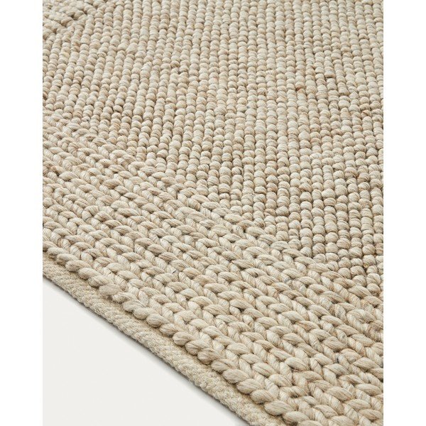 Kilimas iš vilnos kreminės spalvos 160x230 cm Minji – Kave Home-image-2