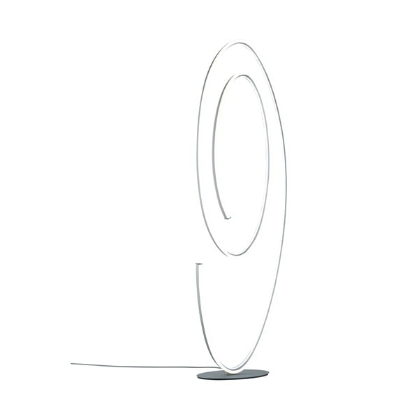 Pastatomas šviestuvas pilkos spalvos LED (aukštis 175 cm) su metaliniu gaubtu Ciola – CINQUE