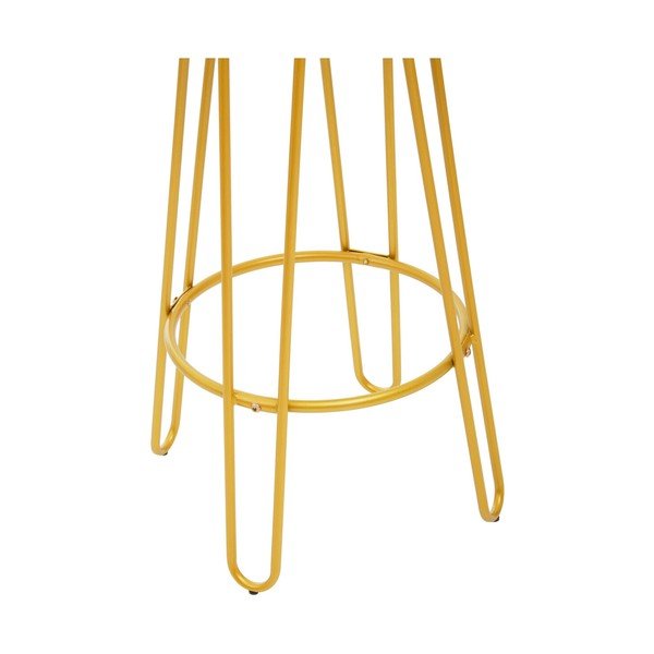 Auksinės spalvos/natūralios spalvos iš guobos masyvo baro taburetė (sėdynės aukštis 75 cm) District – Premier Housewares-image-4