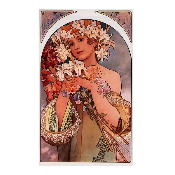 Alfonso Muchos paveikslas "Gėlė", 40x70 cm