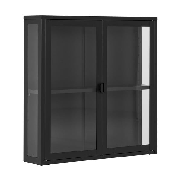 Iš metalo pakabinama vitrina juodos spalvos 80x80 cm Brisbane – House Nordic-image-1