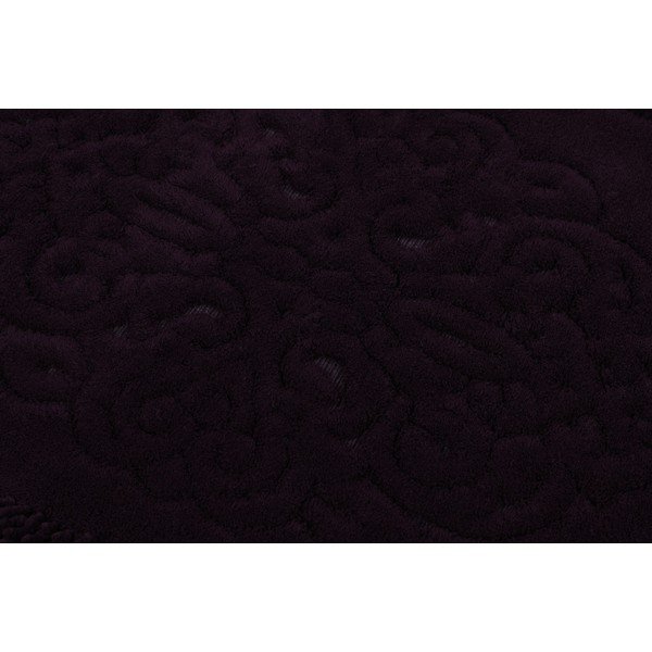 2 tamsiai violetinių medvilninių vonios kilimėlių rinkinys 100x60 cm Piante – Foutastic-image-4