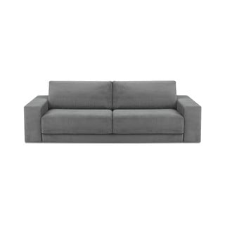 Pilka aksominė sofa-lova Milo Casa Donatella