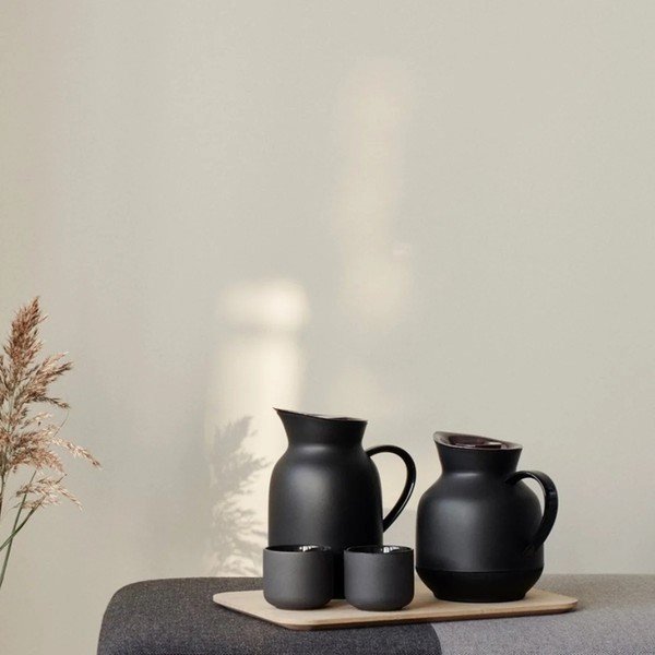 Juodos spalvos iš plastiko termosas 1 l Amphora – Stelton-image-1