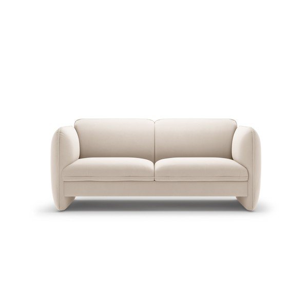 Kreminės spalvos sofa iš velveto 168 cm Georgia – Micadoni 