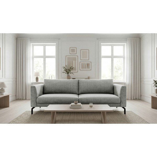 Sofa šviesiai pilkos spalvos 216 cm Gomero – Scandic-image-1