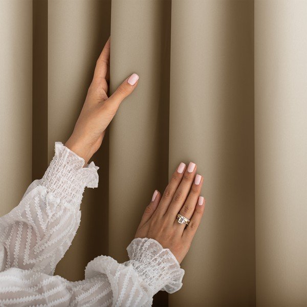 Smėlio spalvos pritemdymas (dalinis užtemimas) užuolaida 140x250 cm Carli Tie – Restilo-image-2