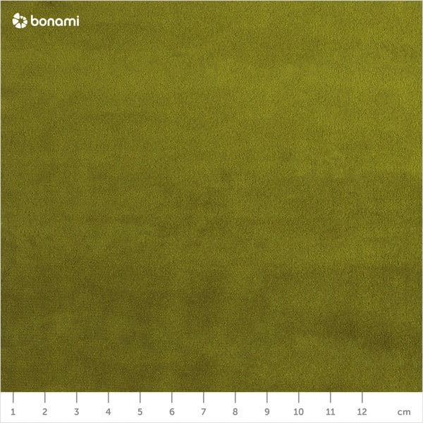 Žalia aksominė kampinė sofa su juodomis kojomis Kooko Home Lento, kampas kairėje-image-1