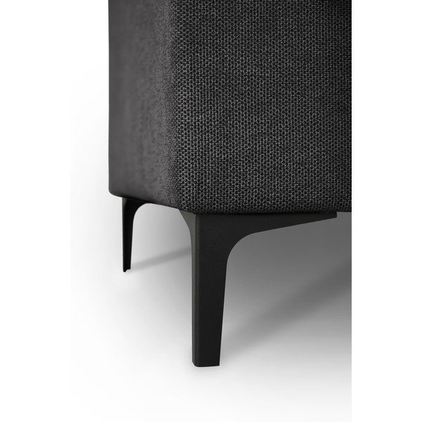 Antracito spalvos kampinė sofa iš šenilinio audinio (su kairiuoju kampu/„U“ formos) Fabian – Scandic-image-4