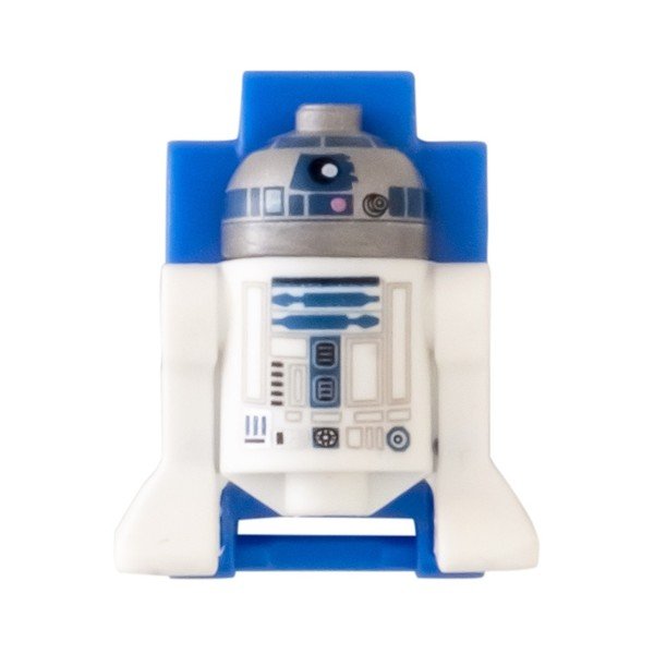 Vaikiškas mėlynos, juodos ir baltos spalvų laikrodis su figūrėle LEGO® Star Wars R2D2-image-2