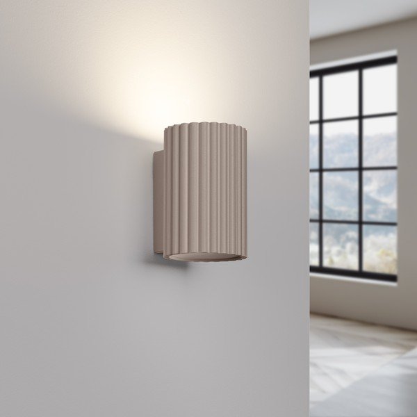 Taupe spalvos iš metalo sieninė lempa ø 6,5 cm Gleam – Sollux-image-1