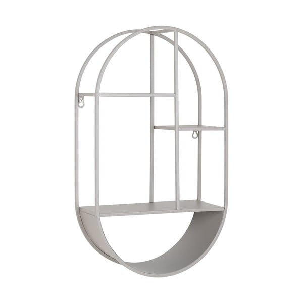 Iš metalo kelių aukštų sieninė lentyna šviesiai pilkos spalvos 35 cm Feira – House Nordic-image-1
