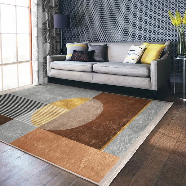 Pilkai rudas kilimas 160x230 cm - Mila Home-image-4
