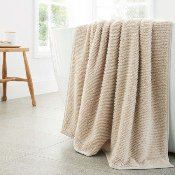 Smėlio spalvos iš medvilnės vonios rankšluostis 70x127 cm Soft Zero Twist Spa Towel – Bianca-image-1
