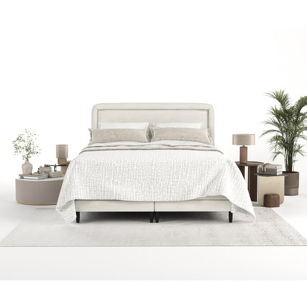 Spyruoklinė lova kreminės spalvos 200x200 cm Dove – Maison de Rêve-image-4