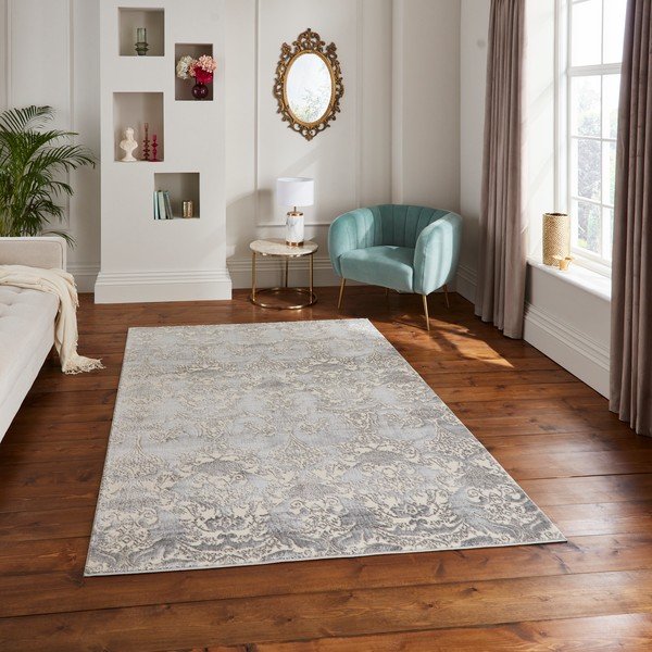 Pilkos spalvos/kreminės spalvos kilimas 160x235 cm Imperial Grey – Think Rugs-image-1