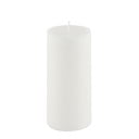 Balta žvakė Ego Dekor Cylinder Pure, degimo trukmė 50 val.