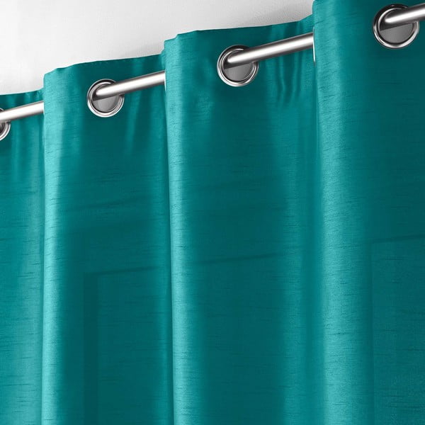 Mėlynos spalvos iš mikrosatino užuolaida 140x240 cm Shana – douceur d'intérieur-image-1