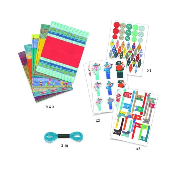 Vandeniui atsparaus popieriaus origami rinkinys su priedais Djeco Laivai-image-1