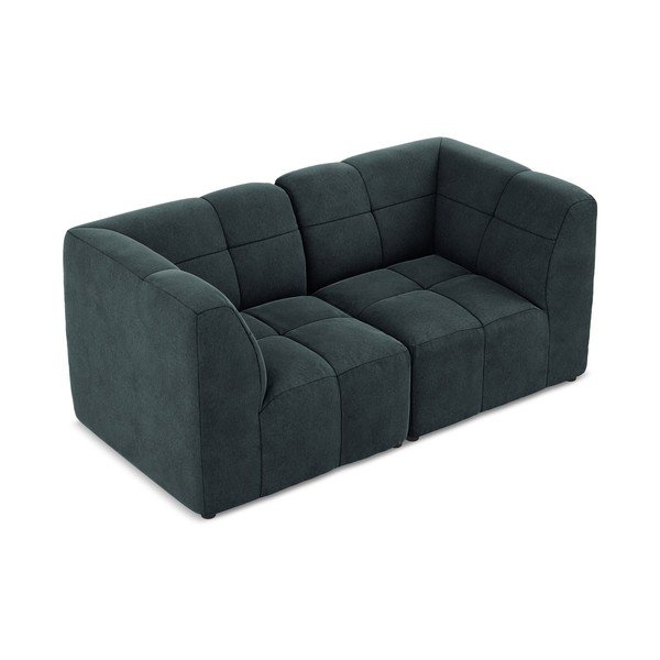 Mėlynos spalvos sofa iš velveto 180 cm Aloha – Makamii-image-3