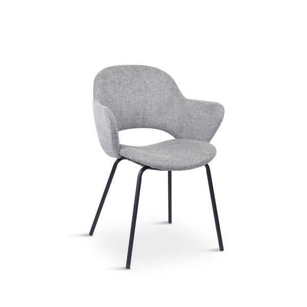 Šviesiai pilkos spalvos iš audinio valgomojo kėdžių komplektas 2 vnt. Rowley – Unique Furniture