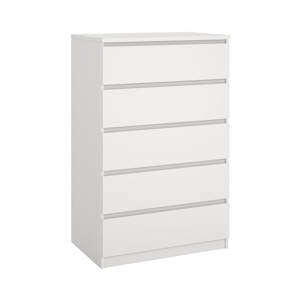 Baltos spalvos šoninė spintelė 77x121x50 cm Naia – Tvilum