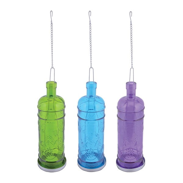 3 "Esschert Design" butelių pakabinamų žvakidžių rinkinys