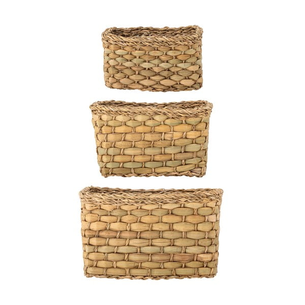 Iš jūržolės krepšiai 3 vnt. 26x16x16 cm Ramon – Bloomingville-image-3