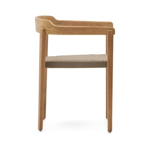 Medžio masyvo sodo kėdė natūralios spalvos Icaro – Kave Home-image-3