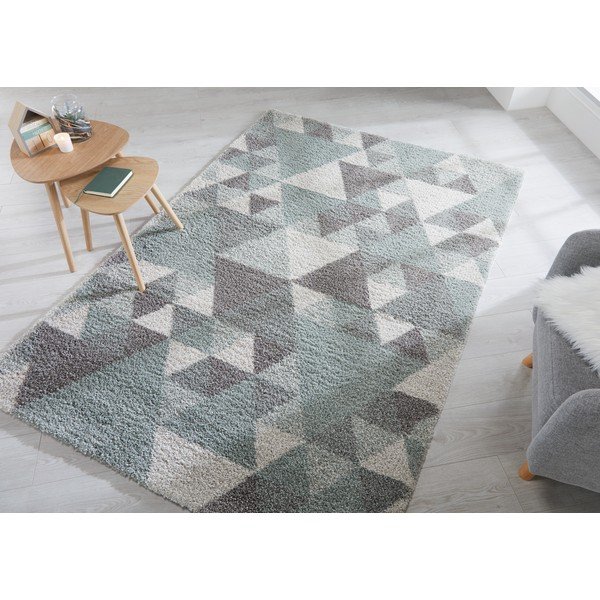 Žalios ir kreminės spalvos kilimas Flair Rugs Nuru, 160 x 230 cm-image-1
