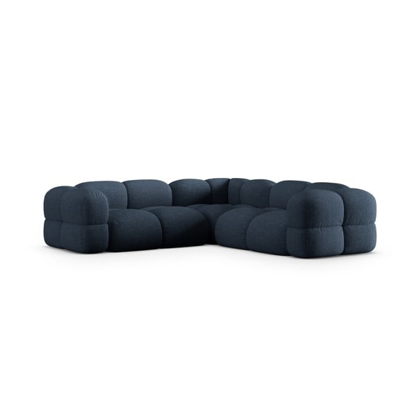 Tamsiai mėlynos spalvos kampinė sofa Loretto – Cosmopolitan Design-image-2