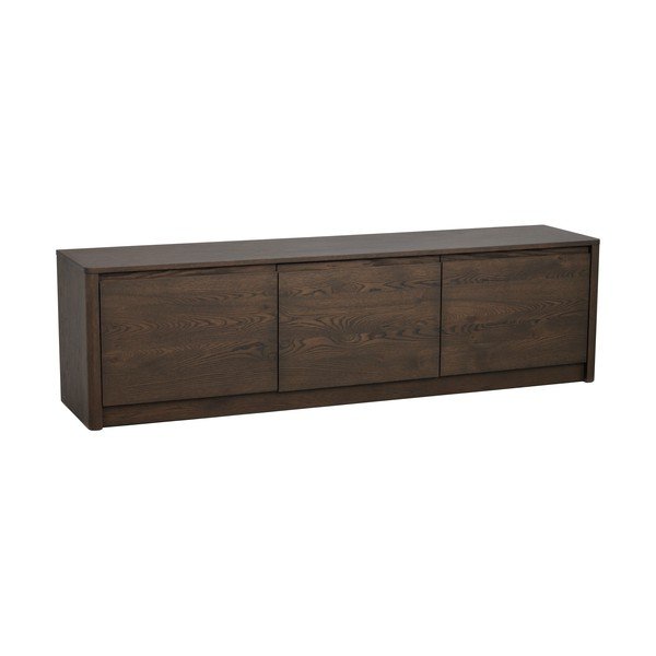 Tamsios natūralios spalvos šoninė spintelė iš ąžuolo 180x50x40 cm Melstone – Rowico