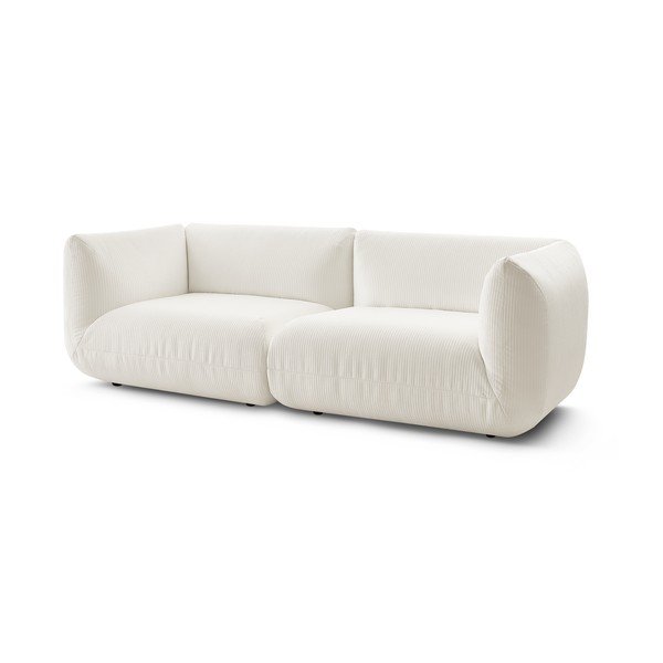 Balta velvetinė sofa 260 cm Lecomte - Bobochic Paris-image-3