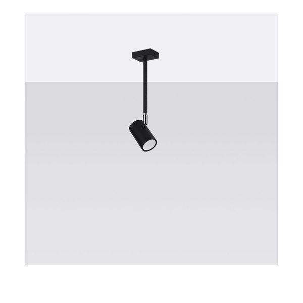 Juodos spalvos taškinis šviestuvas 6x10 cm Jones – Sollux-image-2