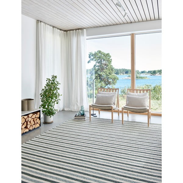 Žalios spalvos/kreminės spalvos lauko kilimas 70x240 cm Teo Sage – Pappelina-image-2