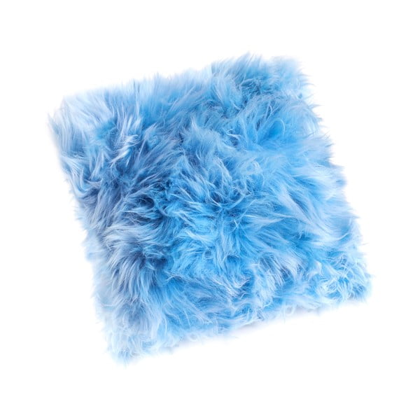 Šviesiai mėlyna avikailio pagalvė Royal Dream Sheepskin, 45 x 45 cm