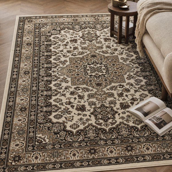 Smėlio spalvos kilimas Nouristan Parun Tabriz, 160 x 230 cm-image-1