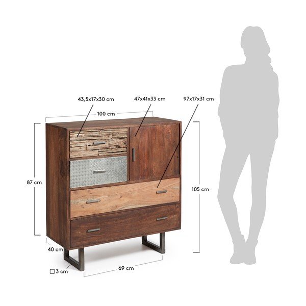 "La Forma Loft" komoda, 100 cm ilgio-image-2