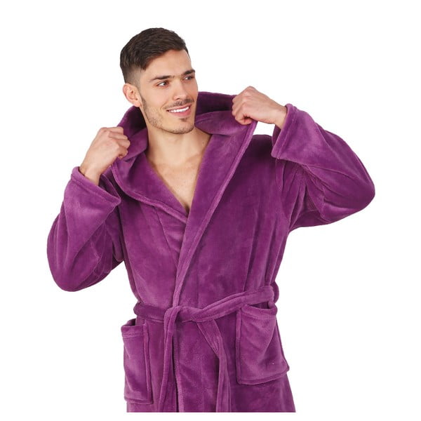 Violetinis mikropluošto chalatas DecoKing Robby, XS dydis-image-4