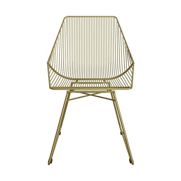 Metalinė aukso spalvos kėdė CosmoLiving by Cosmopolitan Ellis