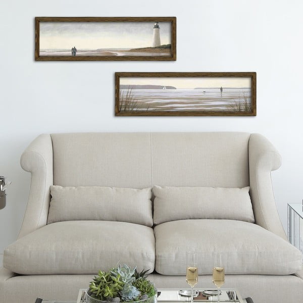 Paveikslai 2 vnt. rinkinyje 70x19 cm Shore - Wallity-image-1