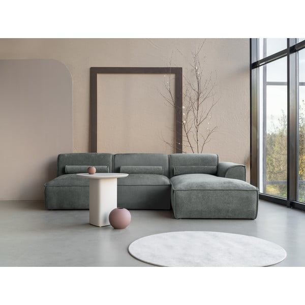 Kampinė sofa žalios spalvos (su dešiniuoju kampu) Flex Felix – Miuform-image-1