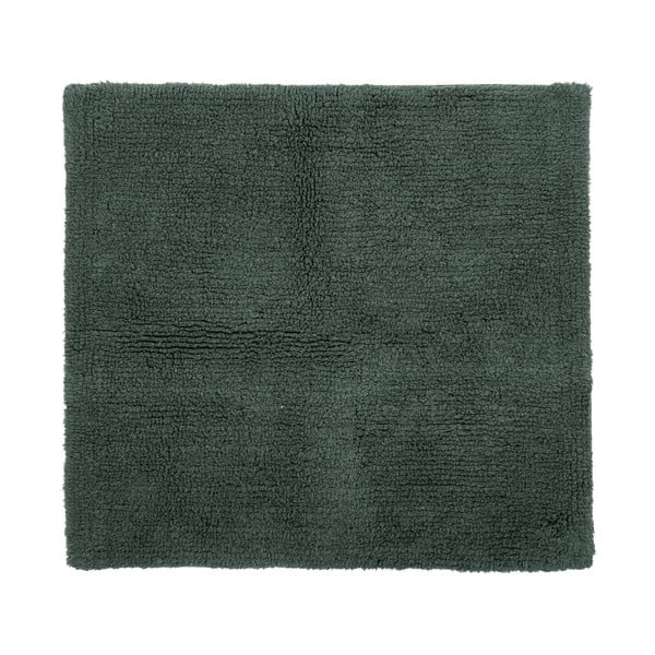 Tamsiai žalias vonios kambario kilimas 60x60 cm Riva - Tiseco Home Studio