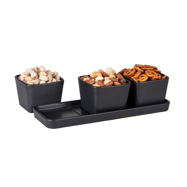 Serviravimo dubenys matinės juodos spalvos iš keramikos 3 vnt. Snack & Dip – Wenko-image-3
