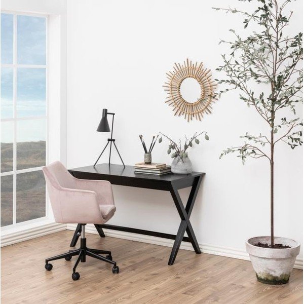 Juodas rašomasis stalas su stalčiumi Actona Writex-image-1