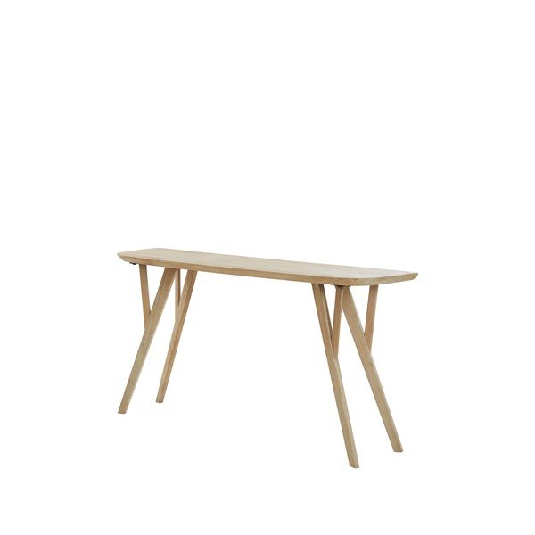 Natūralios spalvos iš mango masyvo konsolinis staliukas 44x160 cm Quenza – Light & Living