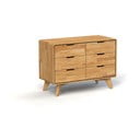 Žema ąžuolinė komoda 90x63 cm Greg - The Beds