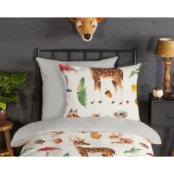 Flanelinė vaikiška patalynė viengulė lovai 140x200 cm - Good Morning-image-2